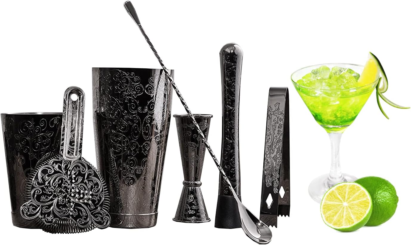 Boston Shaker Set - Bartender Kit Cocktail Shaker Set -