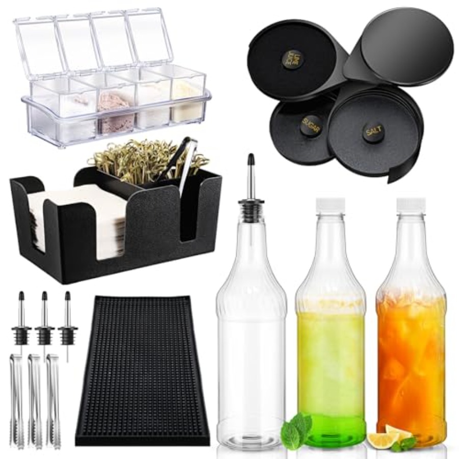 Speed Pourer Cap - 15 Pcs Bar Caddy Accessories 32
