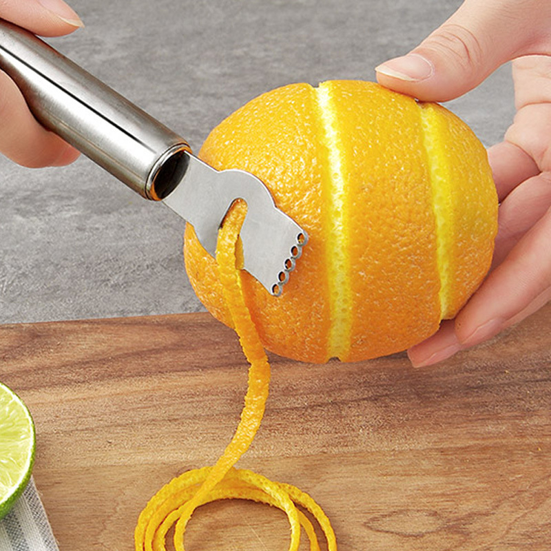 Peeler Channel Knife - Orange Citrus Fruit Grater Peeling Knife