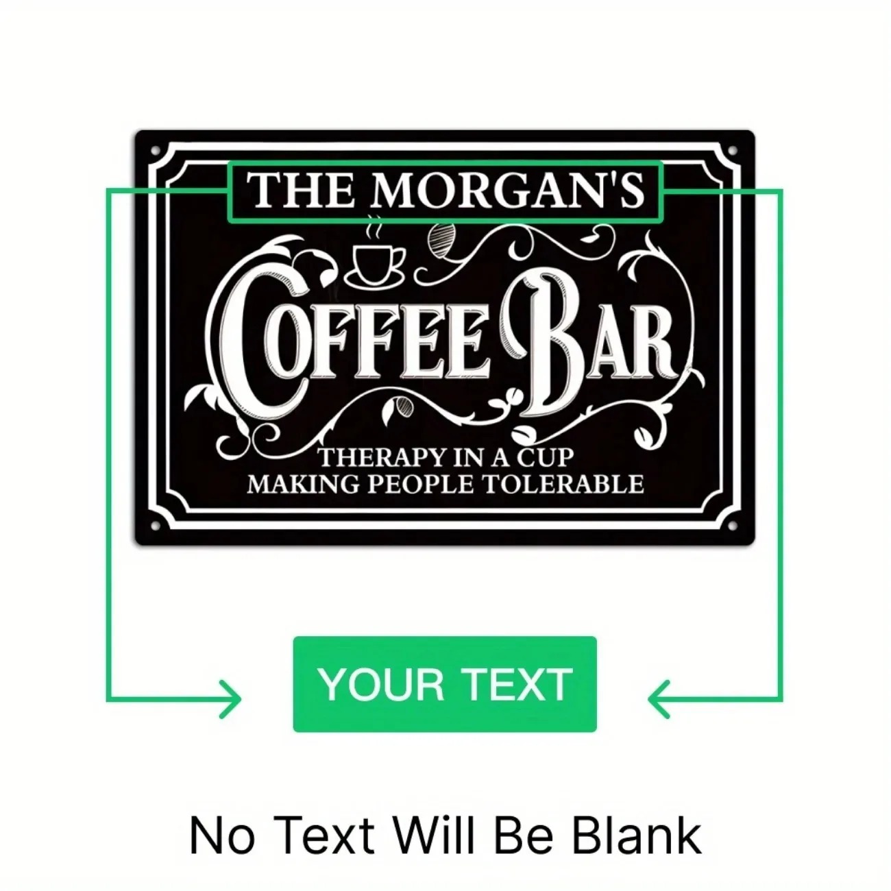 1PC Custom Text The Morgan's C - Home Bar And Coffee review and price
