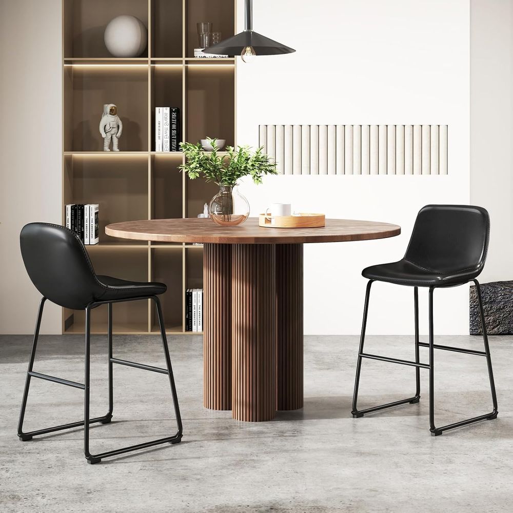 4-Piece Leather Dining Chairs  - Home Bar And Counter review and price