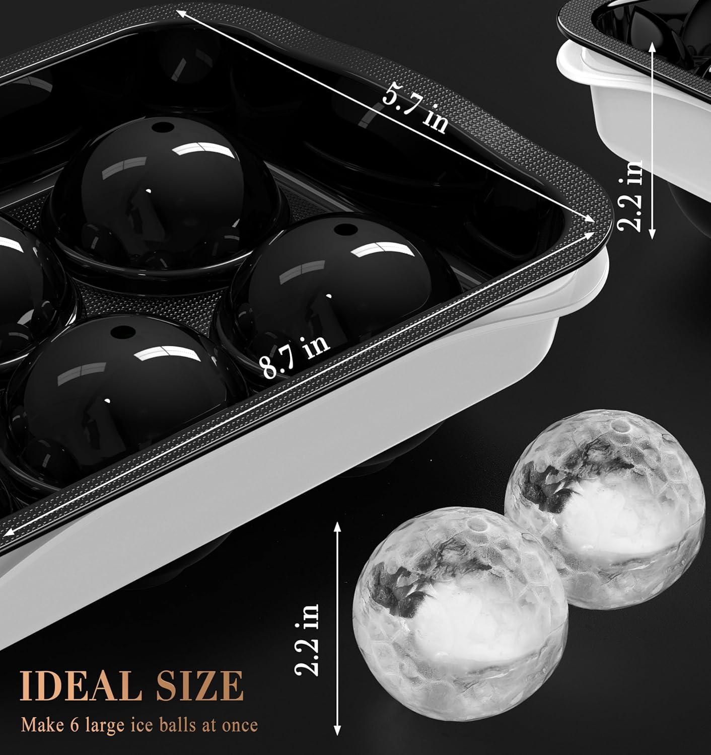 2.2 Inch Round Ice Cube Mold w - Ice Mold Sphere review and price