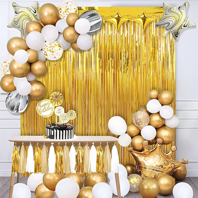 2M Glitter Gold Tinsel Fringe  - Home Bargains review and price