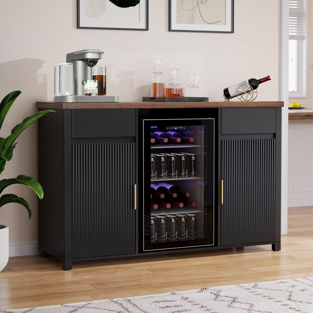 Large Coffee Bar Cabinet with  - Home Bar And Fridge review and price