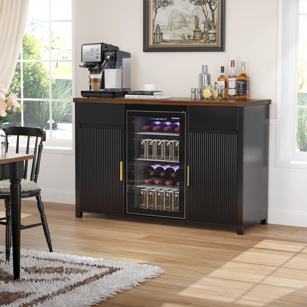 Large Coffee Bar Cabinet with  - Home Bar And Fridge review and price