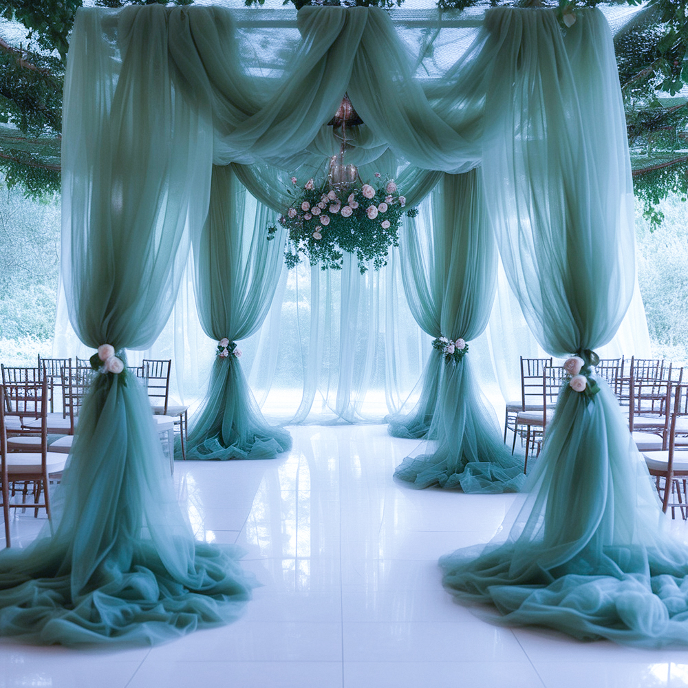 Sheer Tulle Decorative Curtain - Home Bargains review and price