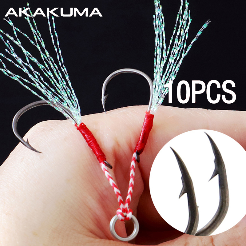 10Pcs Fishing Hooks Single Hoo - Jigger Double Sided review and price