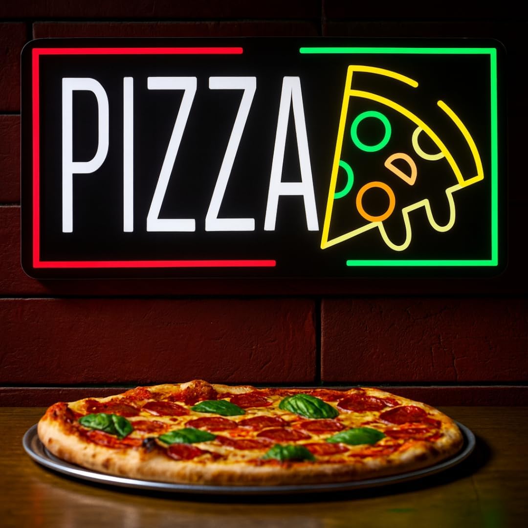 Pizza Neon Sign Business USB L - Home Bar Signs review and price