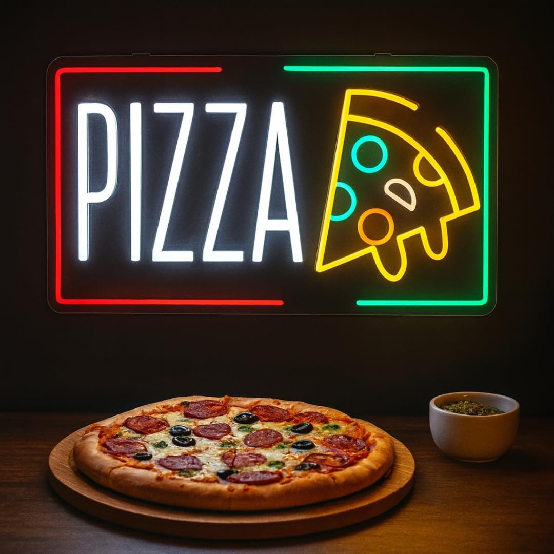 Pizza Neon Sign Business USB L - Home Bar Signs review and price