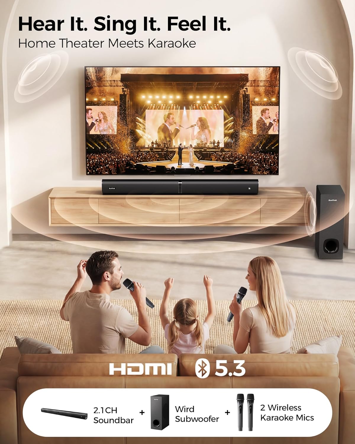 Soundbar with Subwoofer for TV - Home Bar And Theater review and price