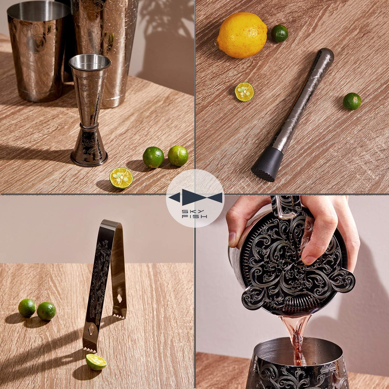Bartender Kit Cocktail Shaker  - Boston Shaker Set review and price