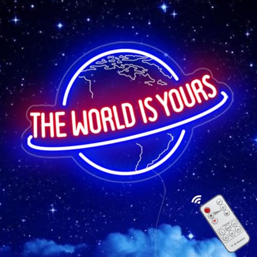 The World Is Yours Neon Sign,  - Home Bar Signs review and price