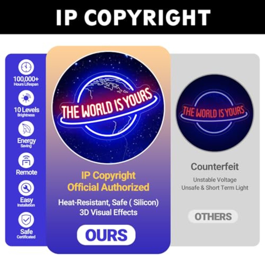 The World Is Yours Neon Sign,  - Home Bar Signs review and price