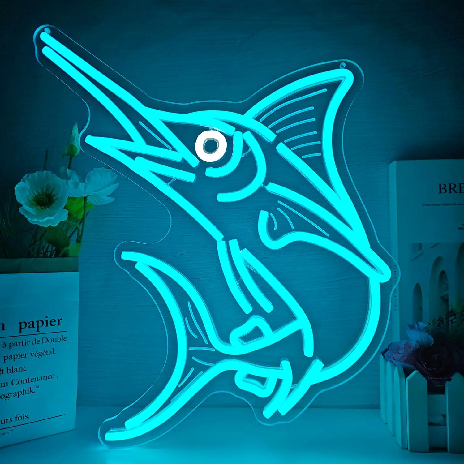 Marlin Fish Neon Sign Deep Sea - Home Bar Signs review and price