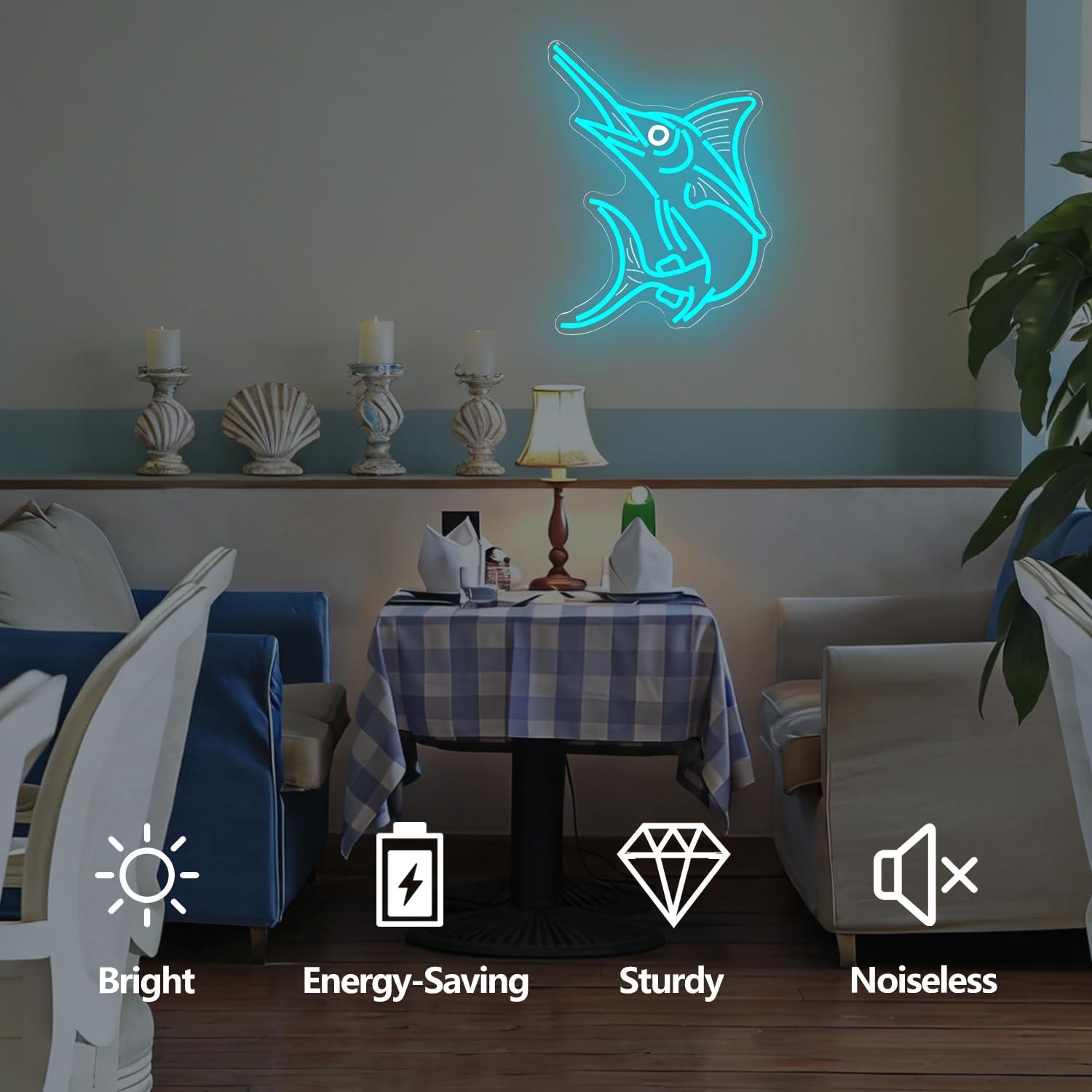 Marlin Fish Neon Sign Deep Sea - Home Bar Signs review and price