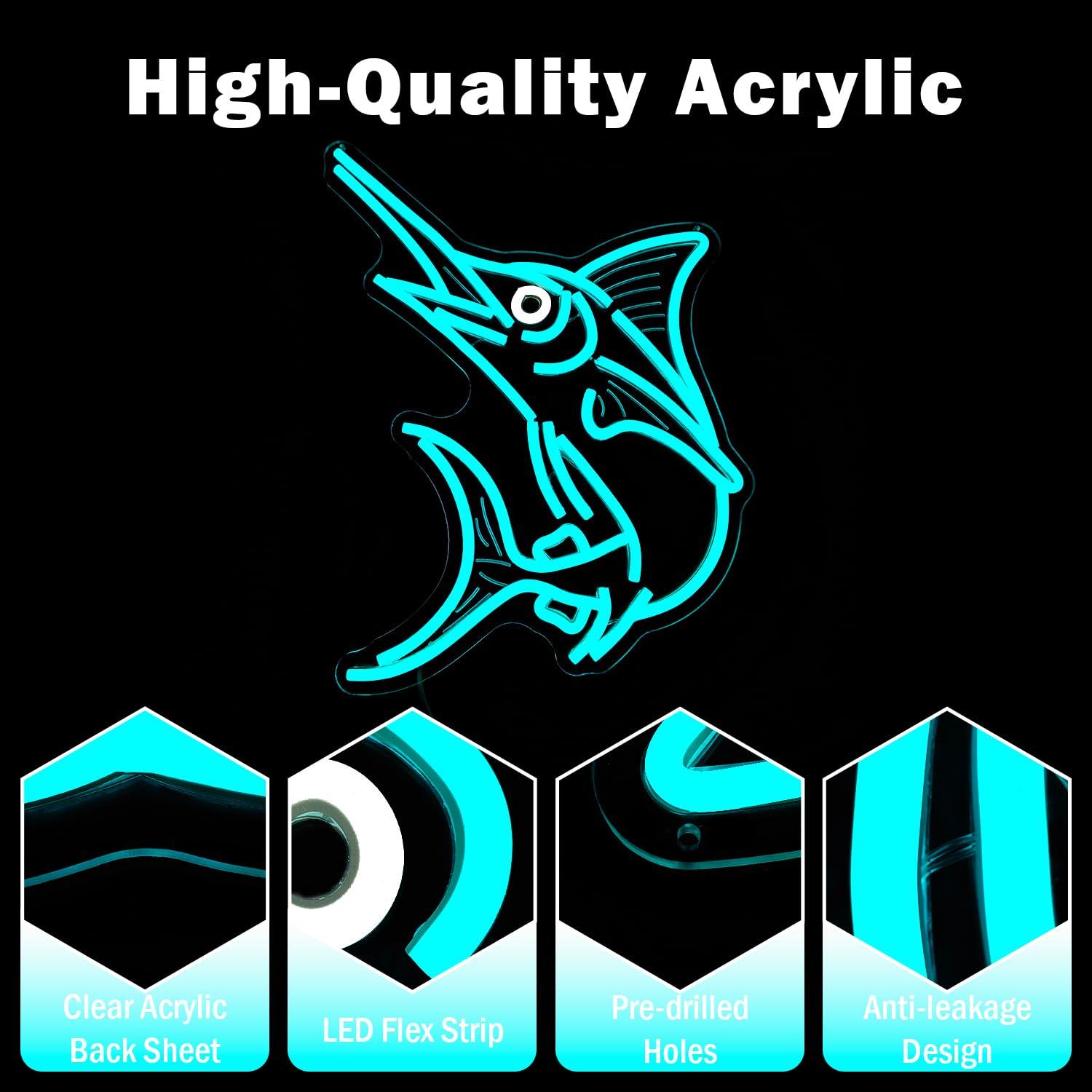 Marlin Fish Neon Sign Deep Sea - Home Bar Signs review and price