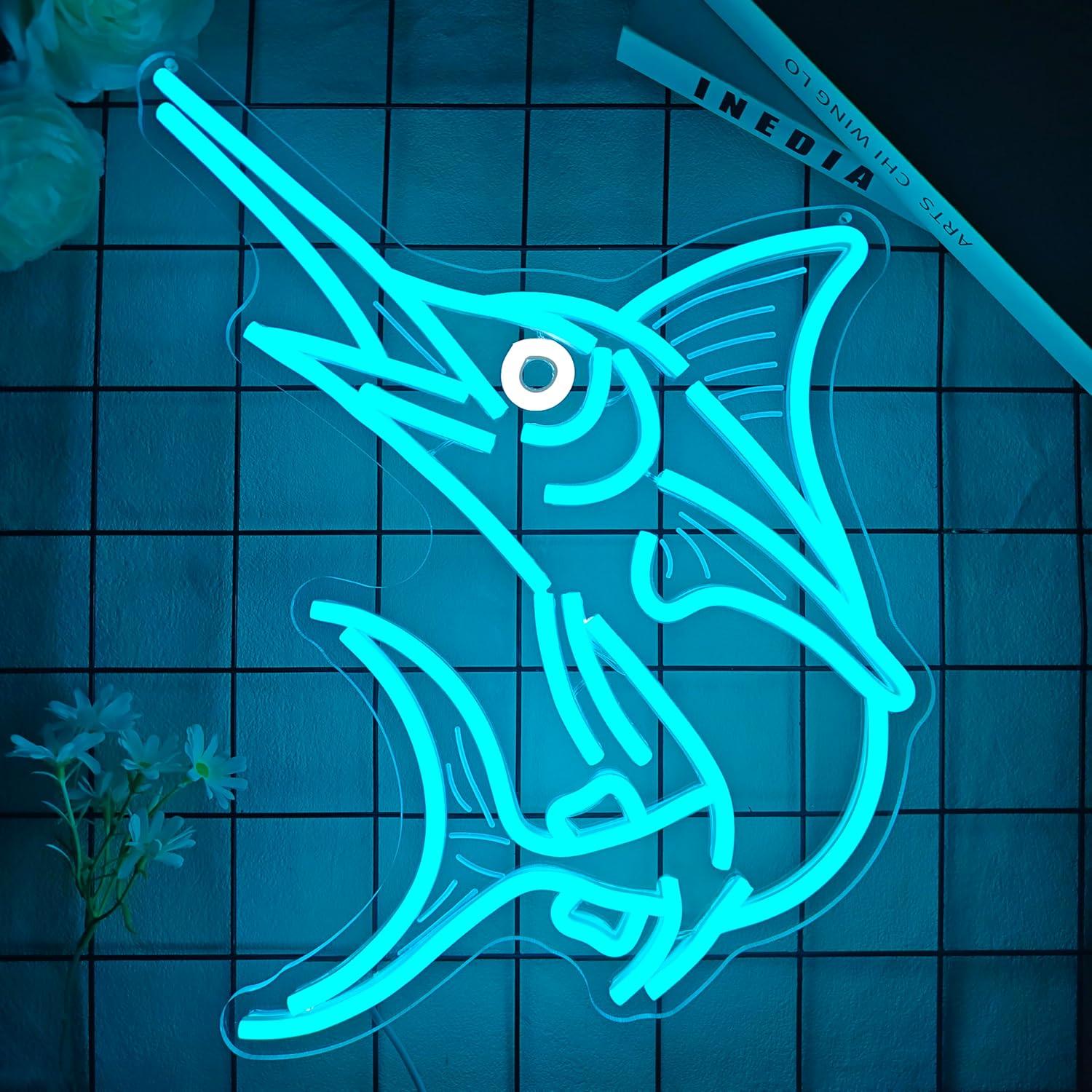 Marlin Fish Neon Sign Deep Sea - Home Bar Signs review and price