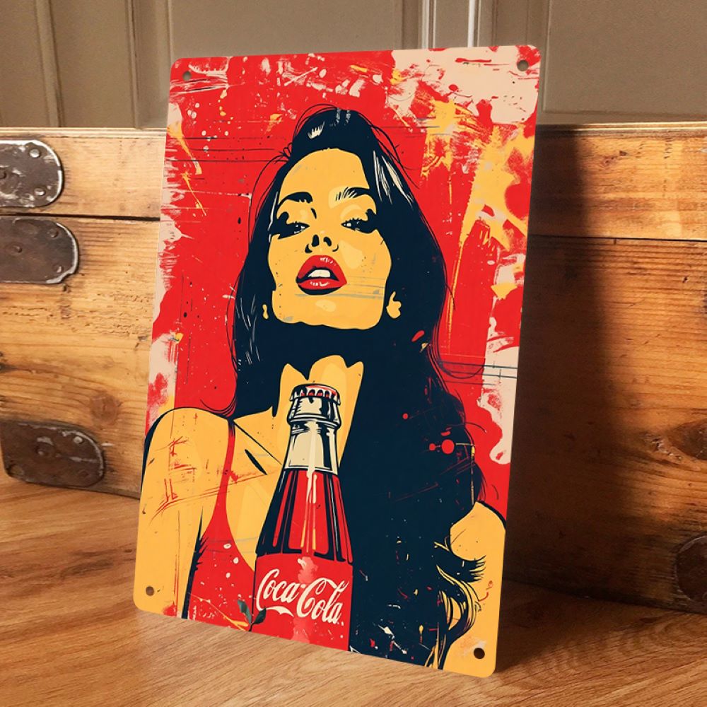1PC 2D flat vintage Coca Cola  - Home Bar And Coffee review and price