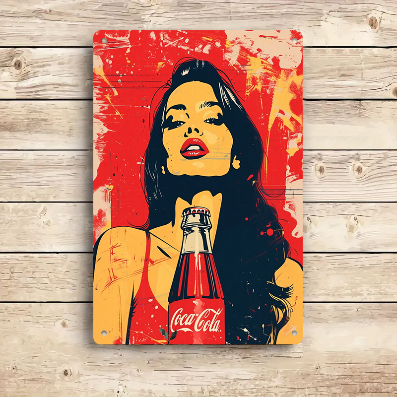 1PC 2D flat vintage Coca Cola  - Home Bar And Coffee review and price