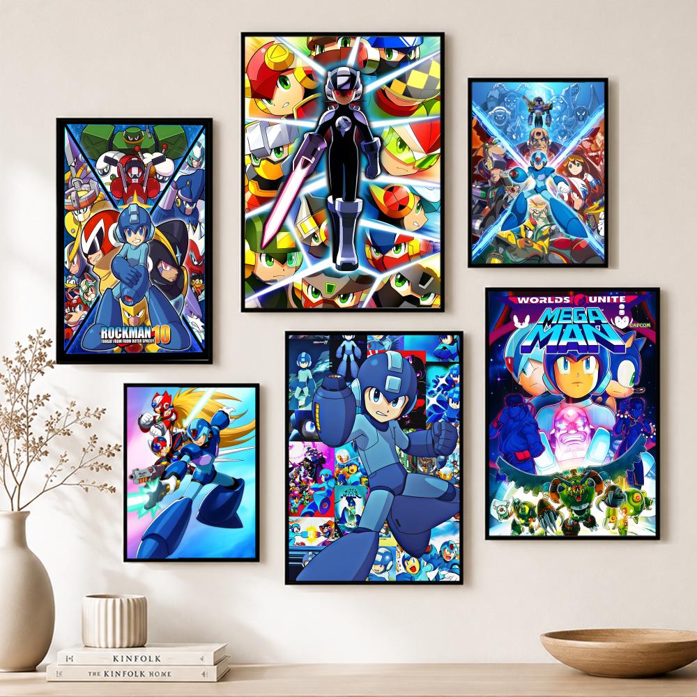 Classic Mega Man Poster Paper  - Home Bar And Theater review and price