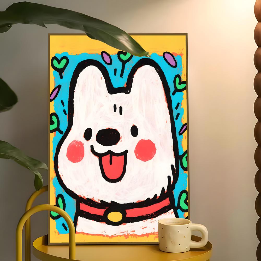 Lovely Colorful Dog Poster Pap - Home Bar And Theater review and price