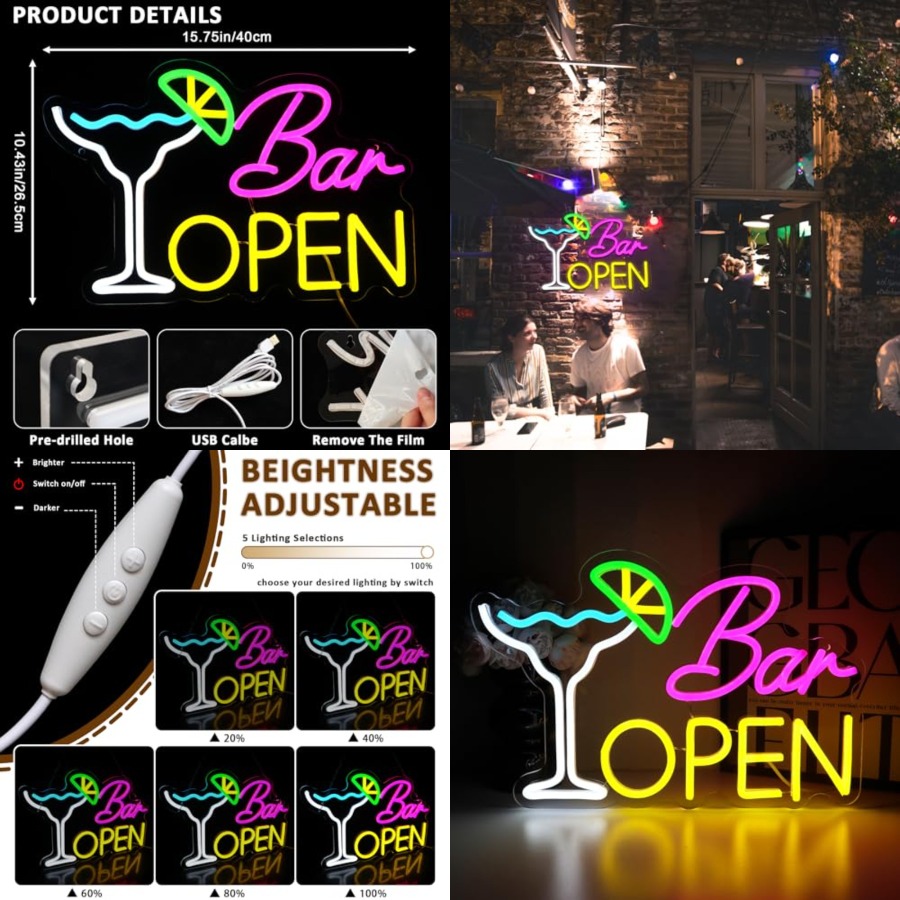 Sign for Business, Neon Open S - Home Bar Signs review and price