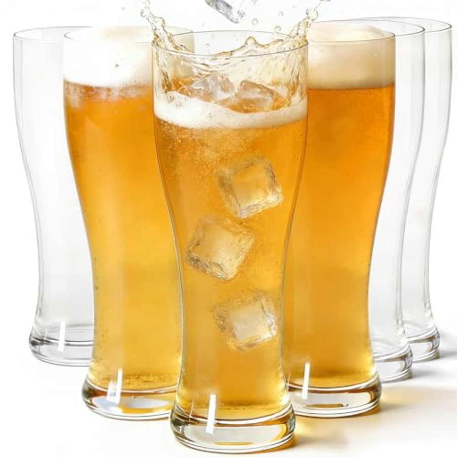 18 oz Pilsner Beer Glasses Set - Highball Glass Set review and price