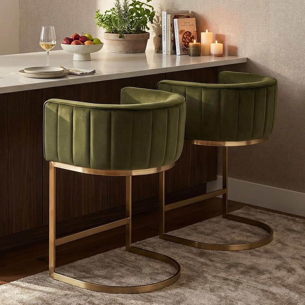24 Velvet Upholstered Counter  - Home Bar And Counter review and price