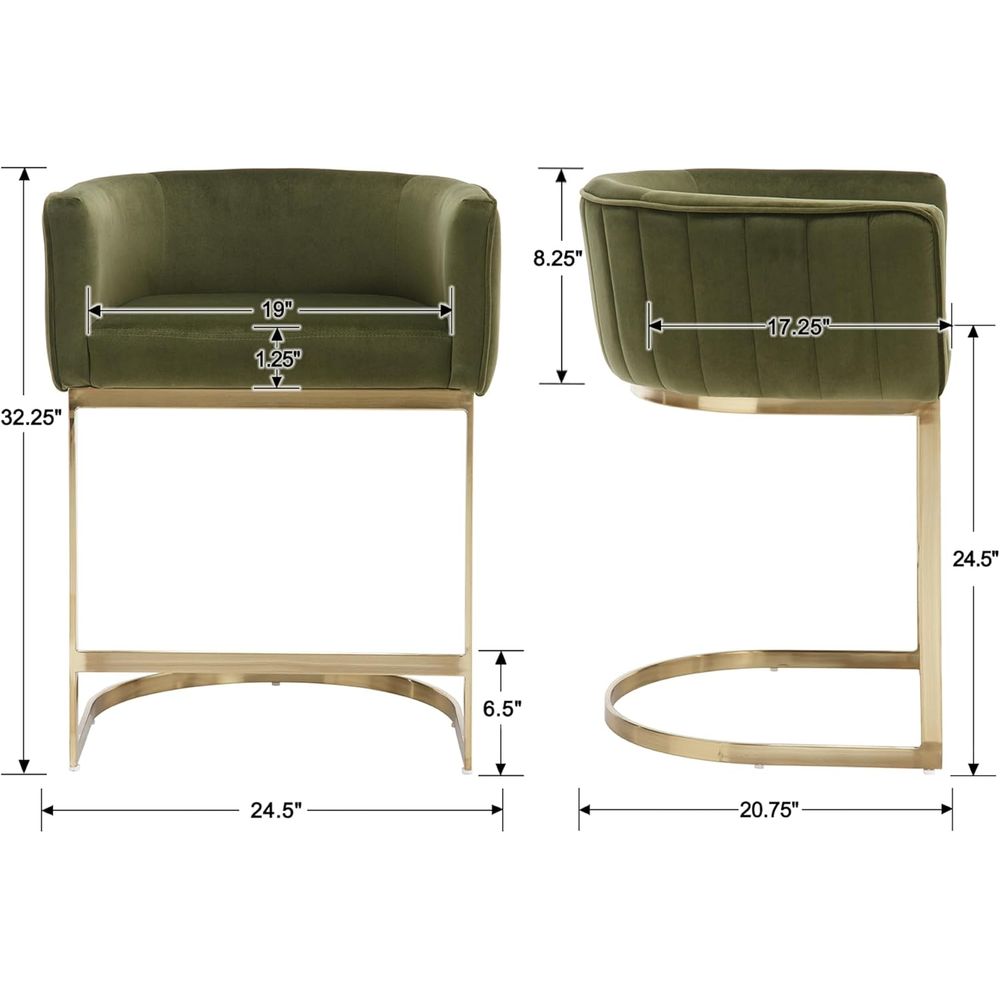 24 Velvet Upholstered Counter  - Home Bar And Counter review and price