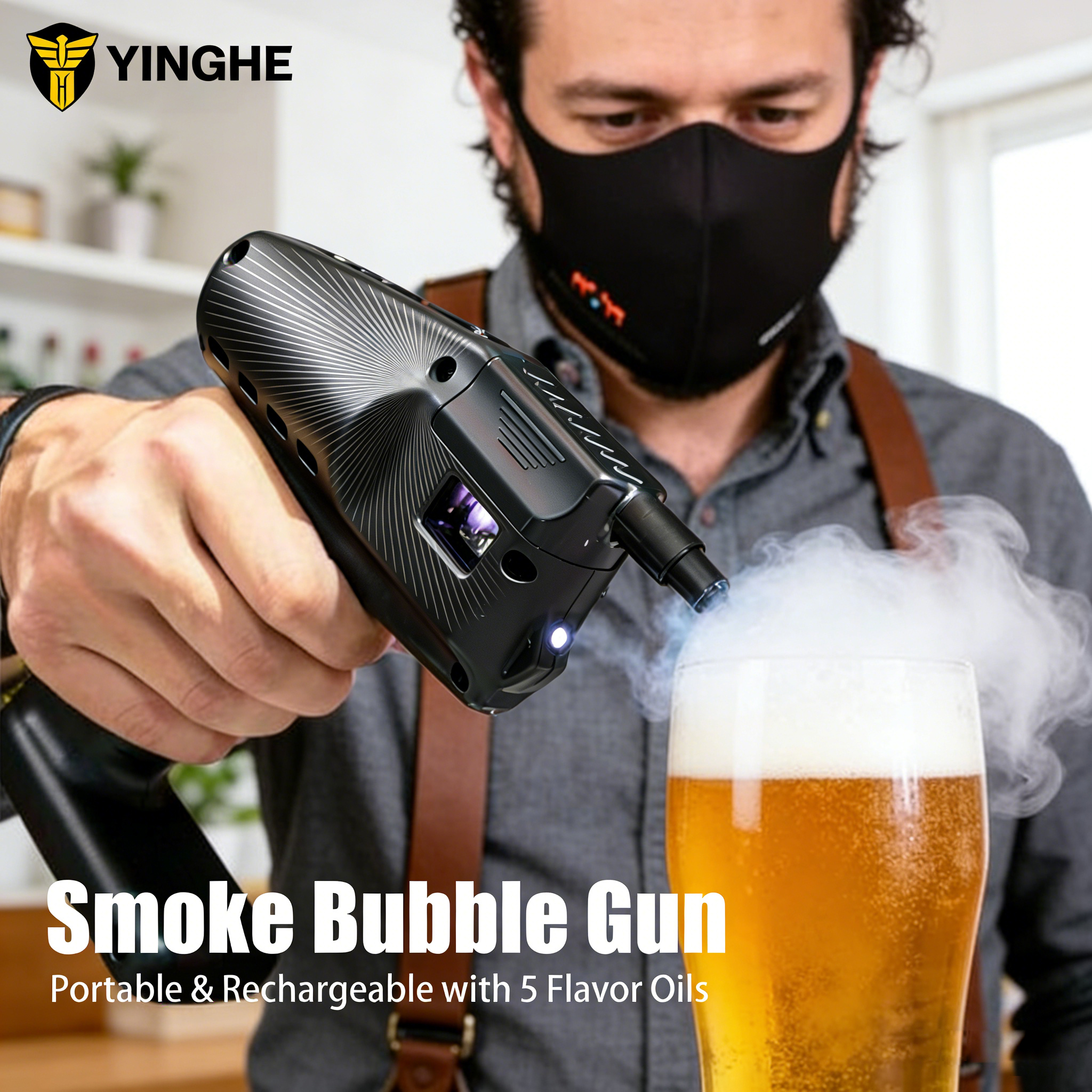Cocktail Smoke Bubble Gun - US - Smoking Gun Kit review and price