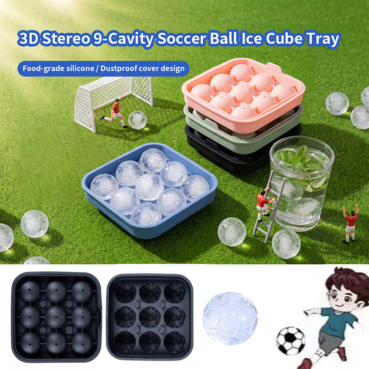 1Pcs Football-Themed Silicone  - Ice Mold Sphere review and price
