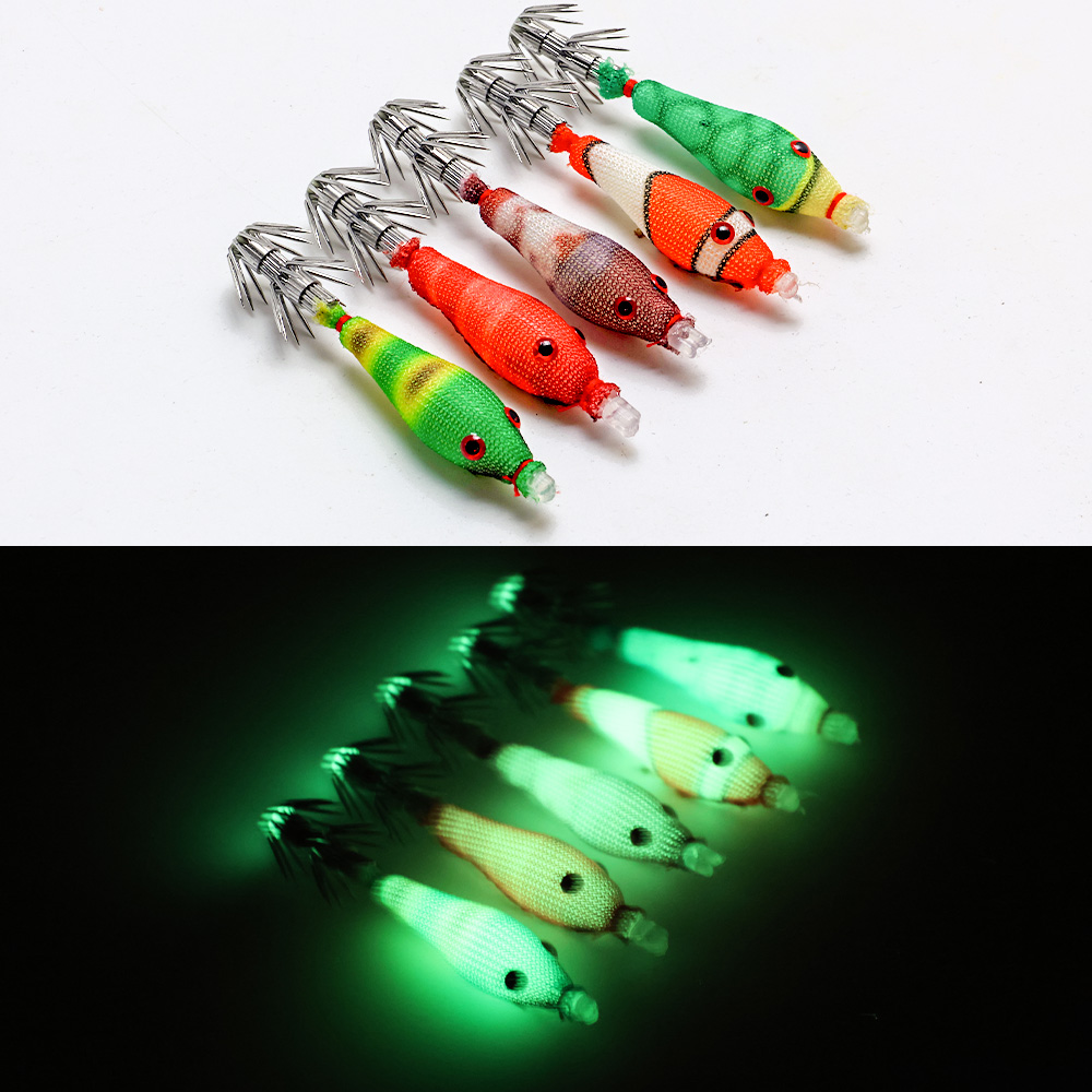 5 Pcs Squid Soft Baits, Lumino - Jigger Double Sided review and price