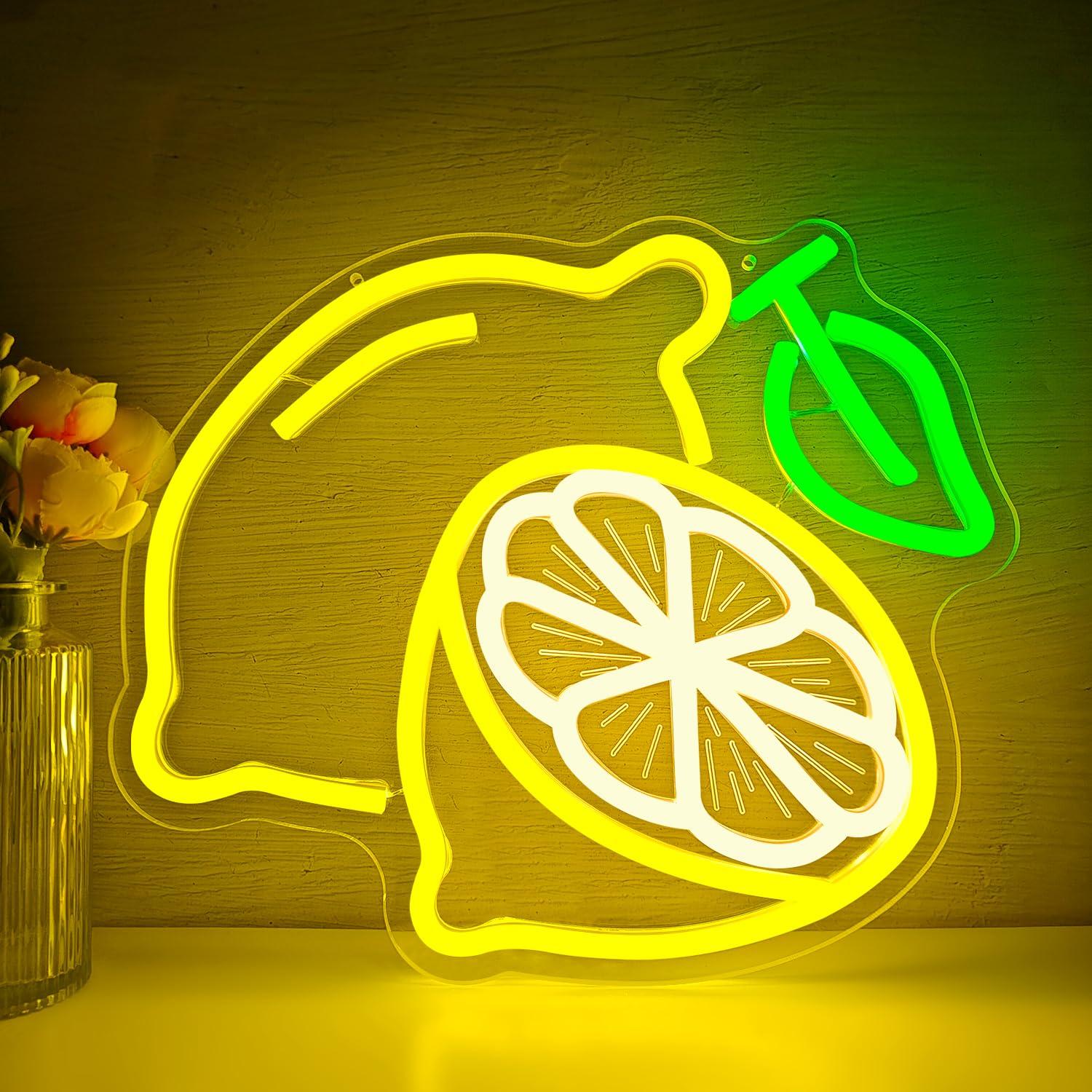 Lemon Neon Sign Dimmable LED L - Home Bar Signs review and price