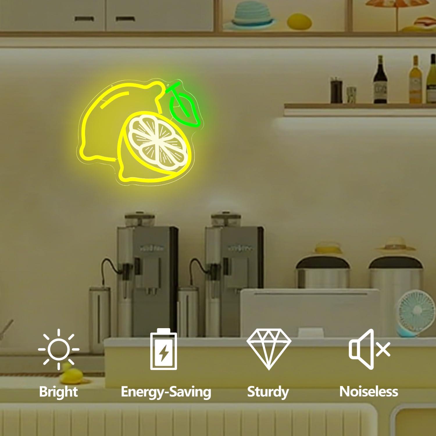 Lemon Neon Sign Dimmable LED L - Home Bar Signs review and price