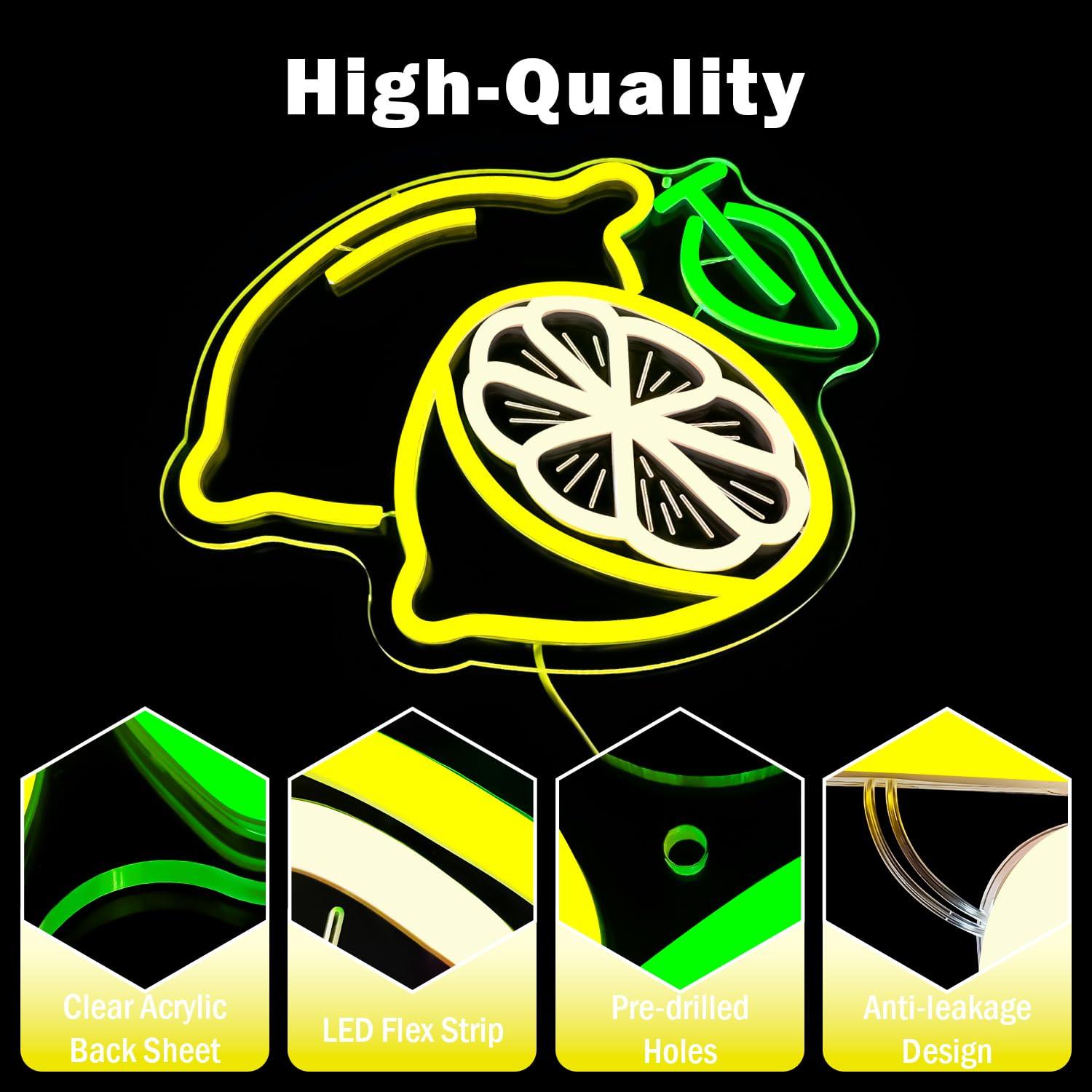 Lemon Neon Sign Dimmable LED L - Home Bar Signs review and price