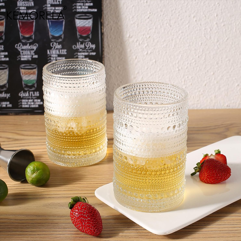 15oz Hobnail Drinking Glasses  - Highball Glass Set review and price