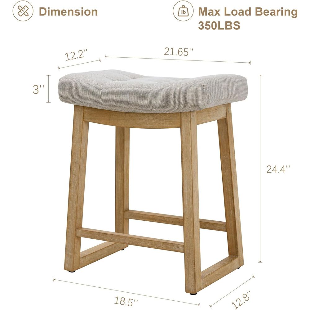 Set of 3, 24 Upholstered Count - Home Bar And Counter review and price