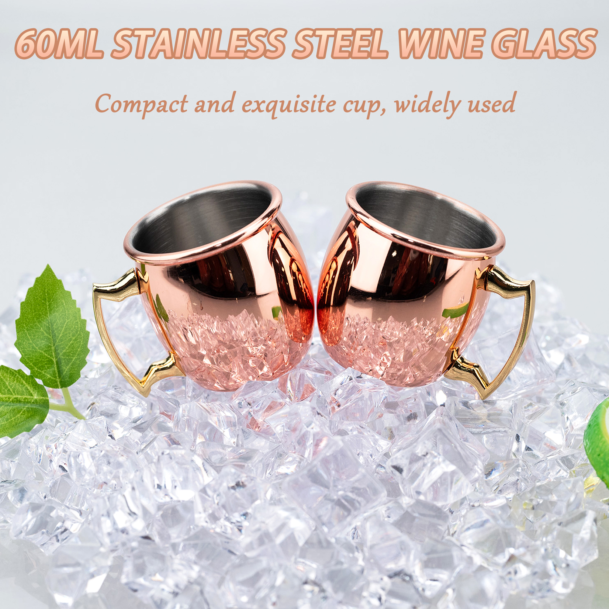 4Pcs 6Pcs 60ml Stainless Steel - Mule Copper Mug review and price