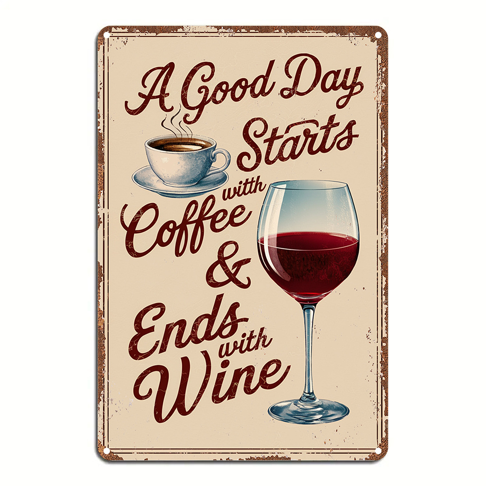 Vintage Iron Wall Sign A Good  - Home Bar And Coffee review and price