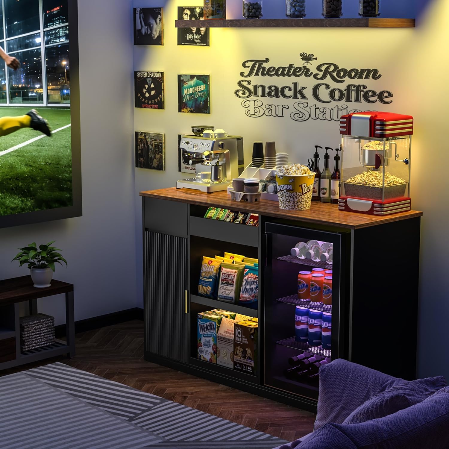 Snack Bar Cabinet with Fridge  - Home Bar And Fridge review and price