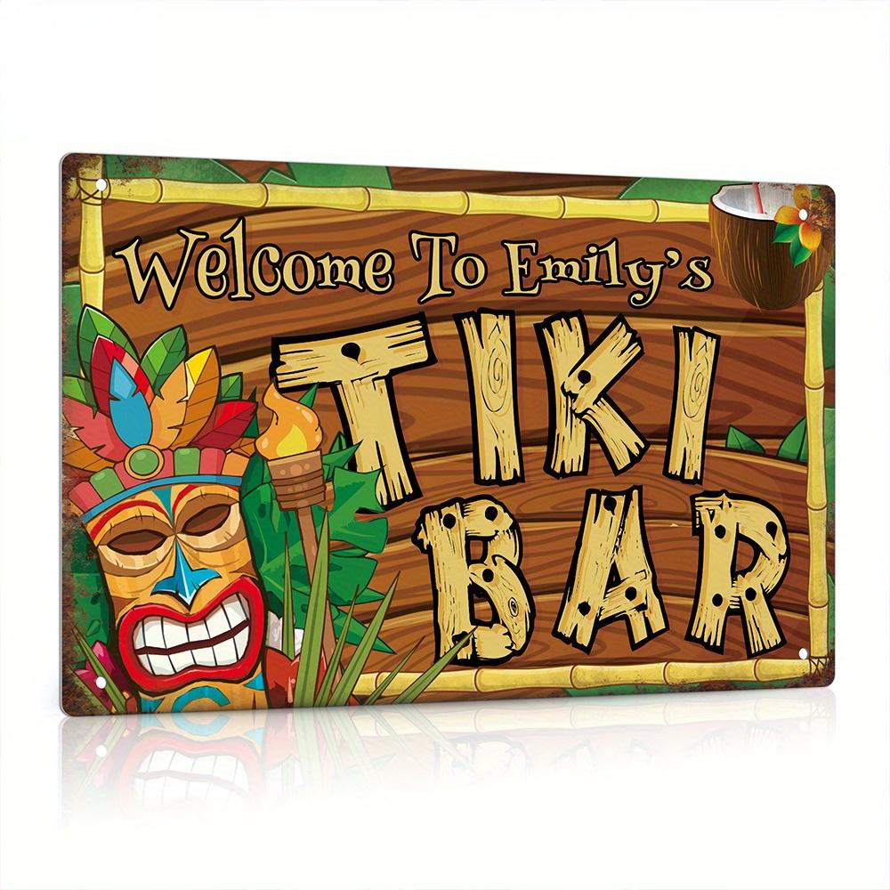 Custom  Decor Tiki Bar Sign, P - Home Bar Signs review and price