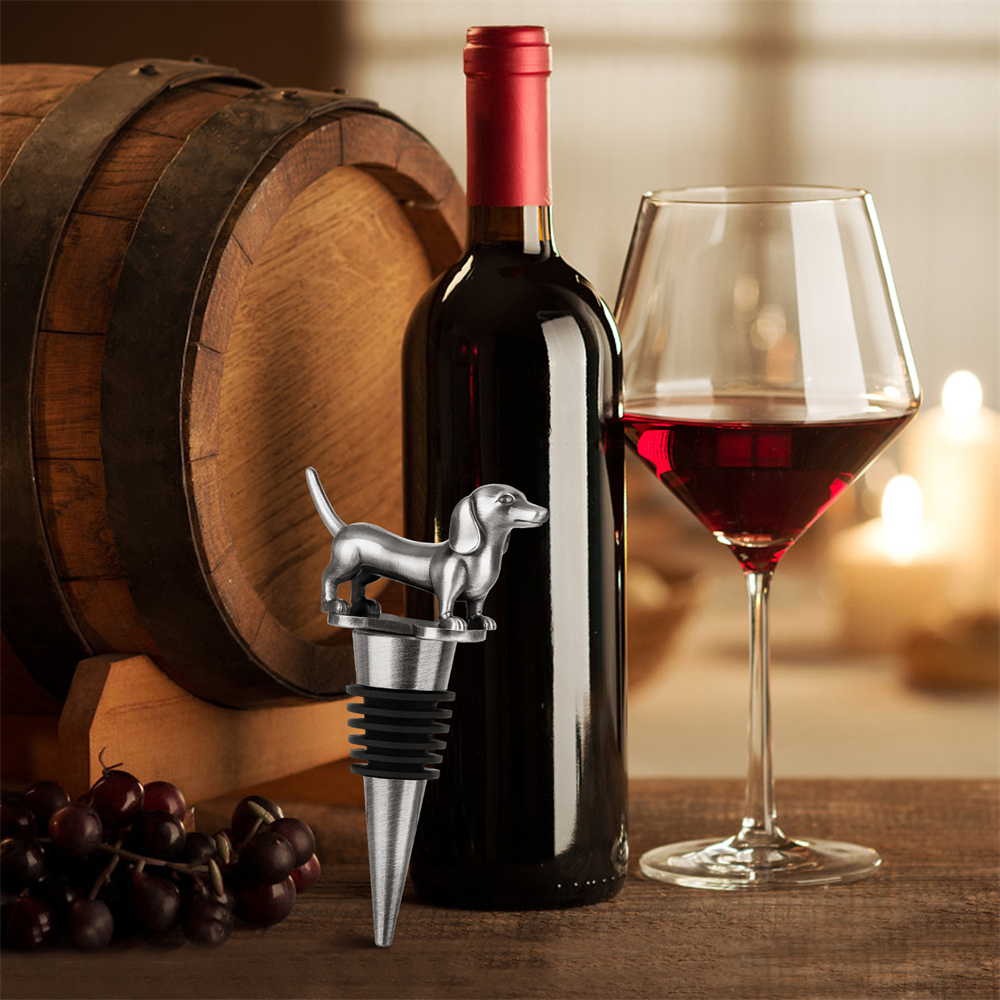 Wine Bottle Stopper Dachshund  - Wine Preservation Pump review and price