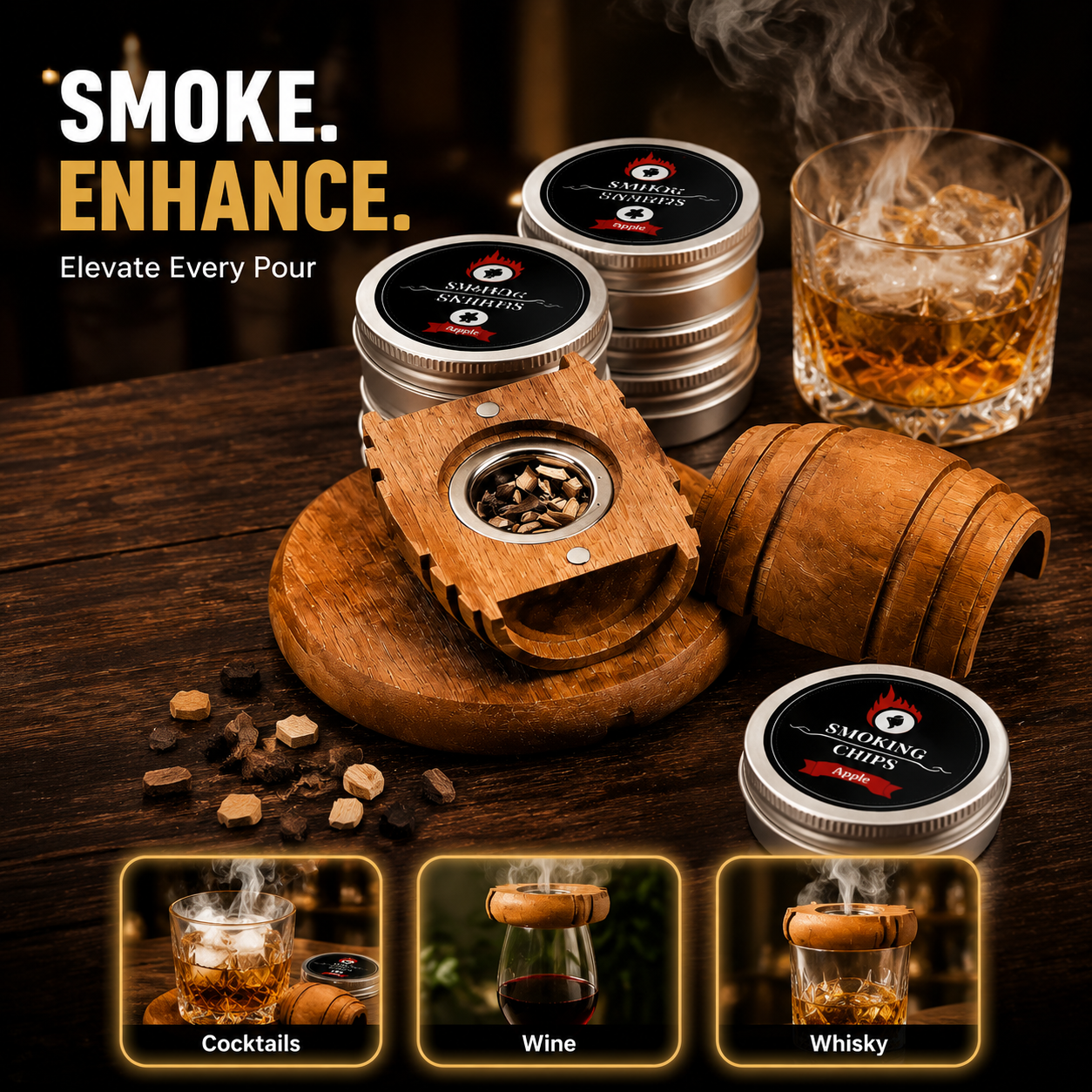 Whisky Smoking Kit, Oak Smoker - Smoking Gun Kit review and price