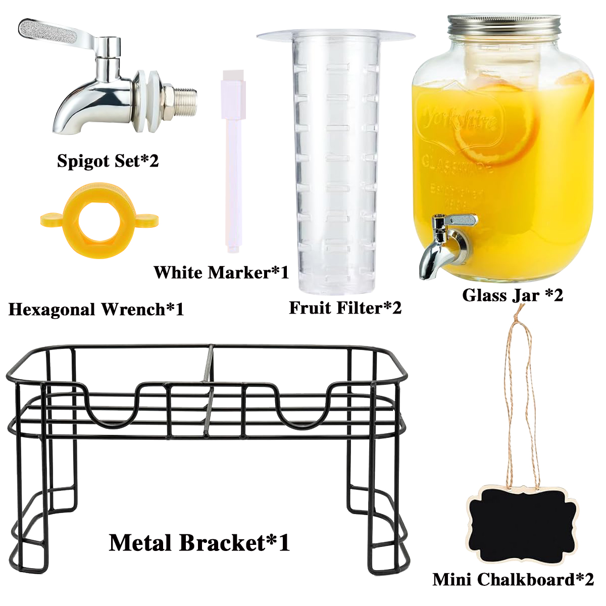 Drink Dispenser 2 Packs 1 Gall - Citrus Juicer Bar review and price