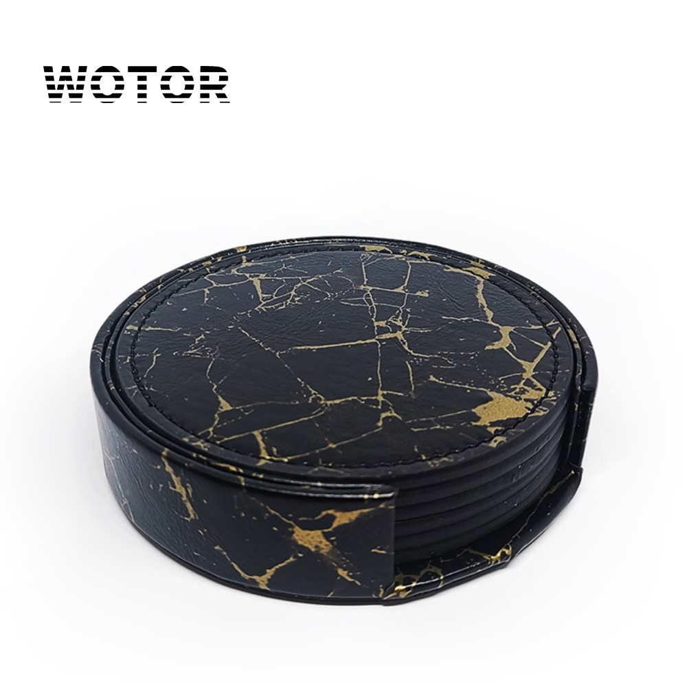 WOTOR 6PCS Stone Grain Leather - Home Bar And Counter review and price