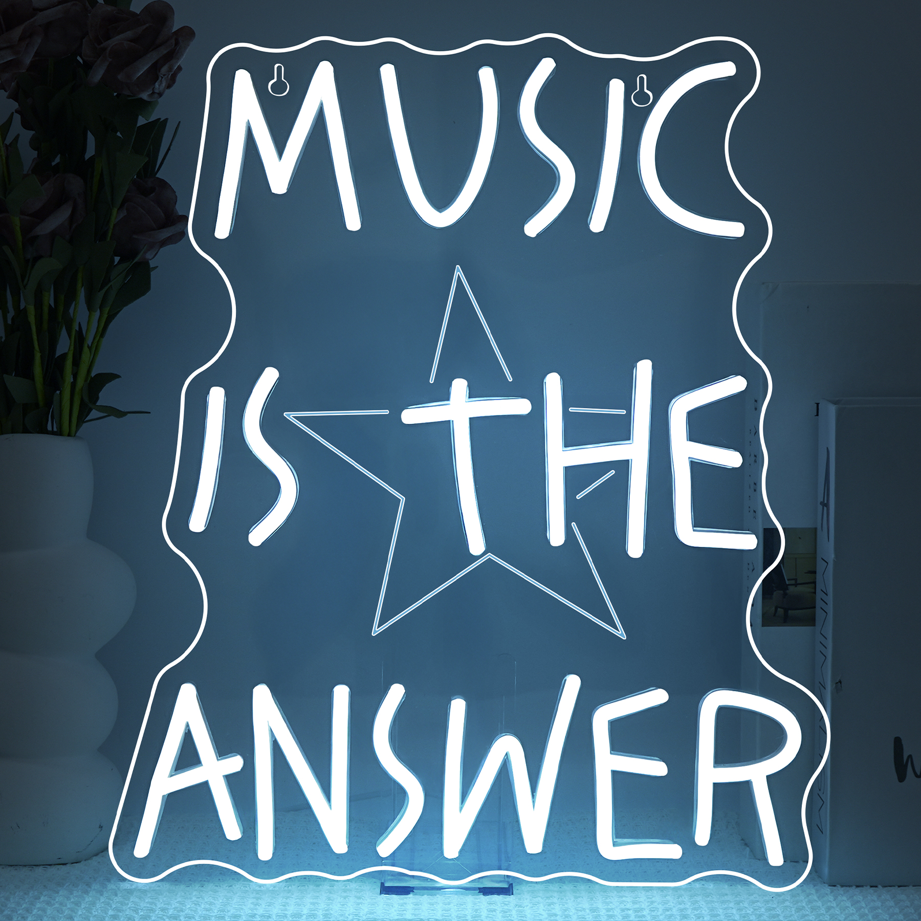 Music Is The Answer Neon Sign  - Home Bar Word review and price