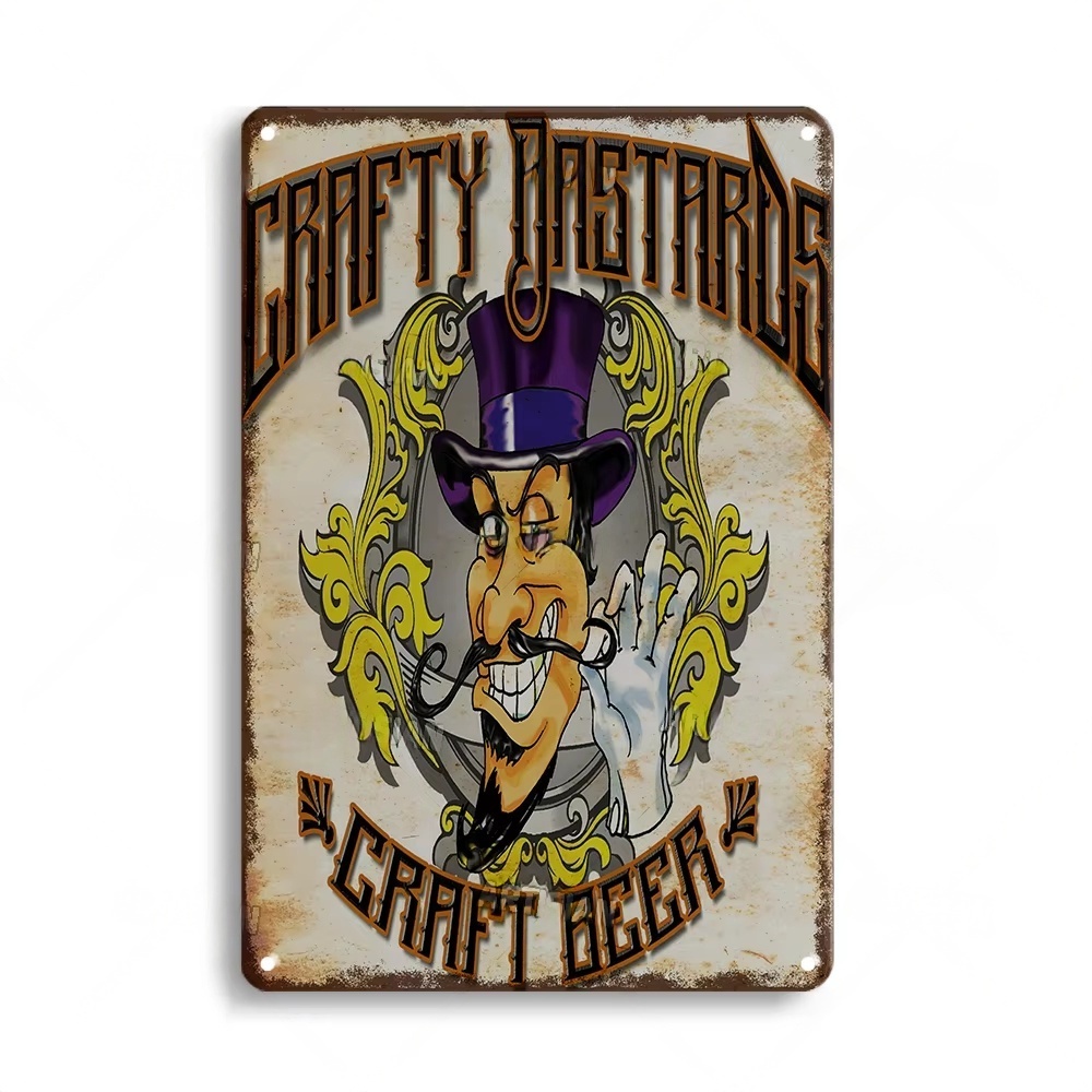 Rusty Metal Tin Sign Beer Meta - Home Bar Signs review and price