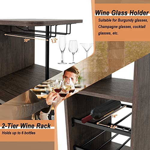3-Piece Industrial Bar Set: Br - Home Bar And Counter review and price
