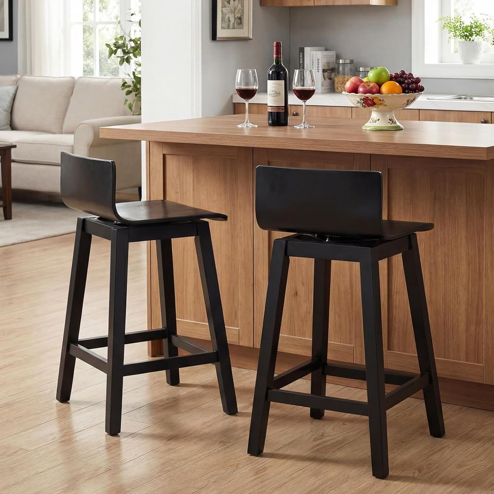 Swivel Solid Wood Bar Stools S - Home Bar And Counter review and price