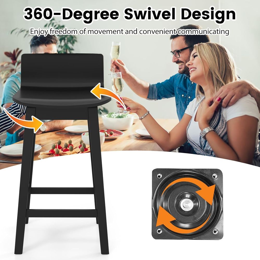 Swivel Solid Wood Bar Stools S - Home Bar And Counter review and price